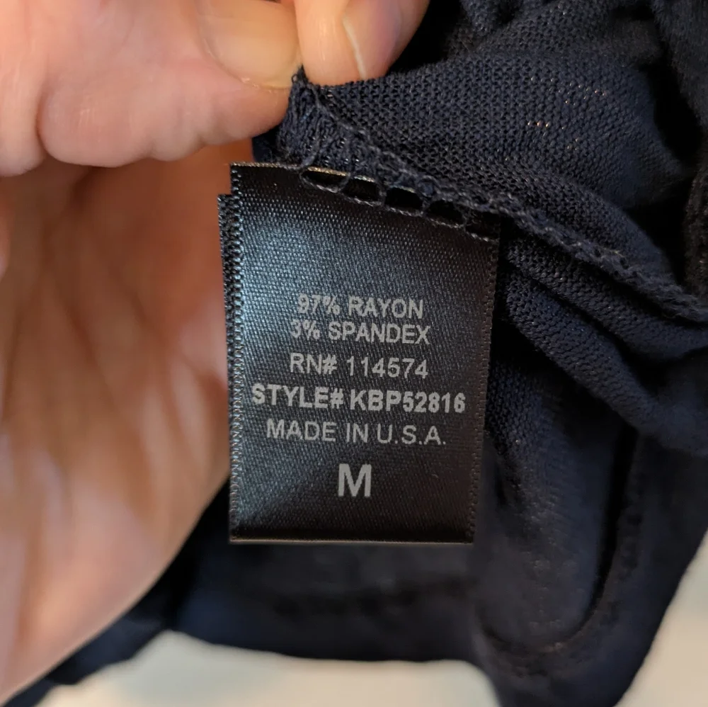 Pleione Deep Blue Long Sleeve Women's Blouse - Picture 6 of 8